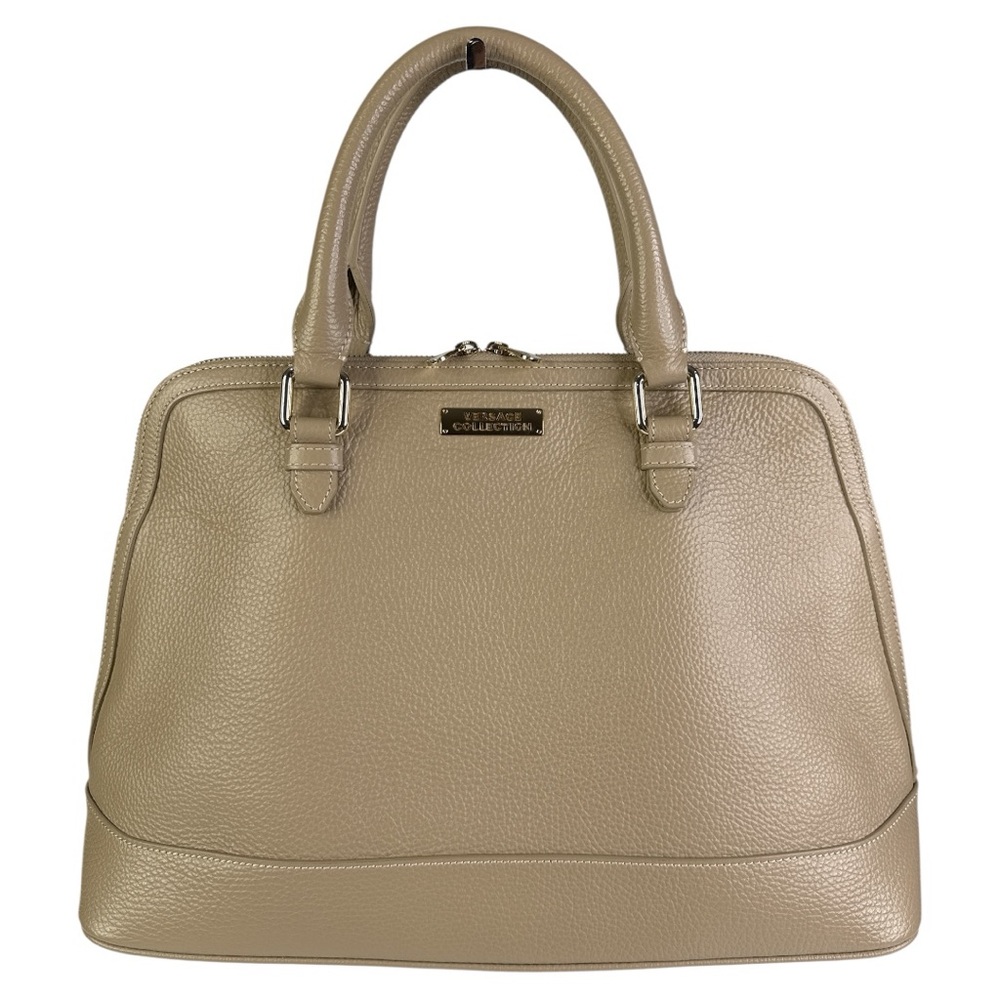 VERSACE WOMEN’S BEIGE BOWLER BAG HAND BAG PURSE